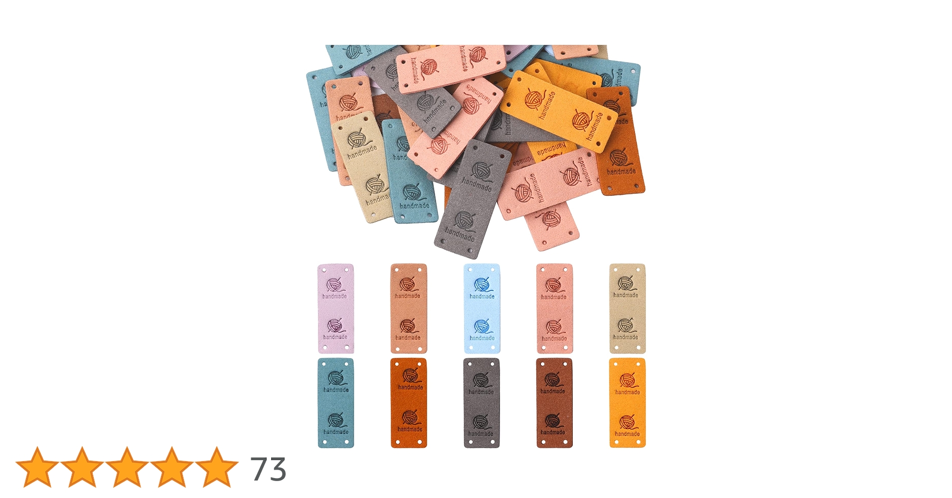 Amazon.co.jp: レザーハンドメイドラベル50枚、かぎ針編みアクセサリー