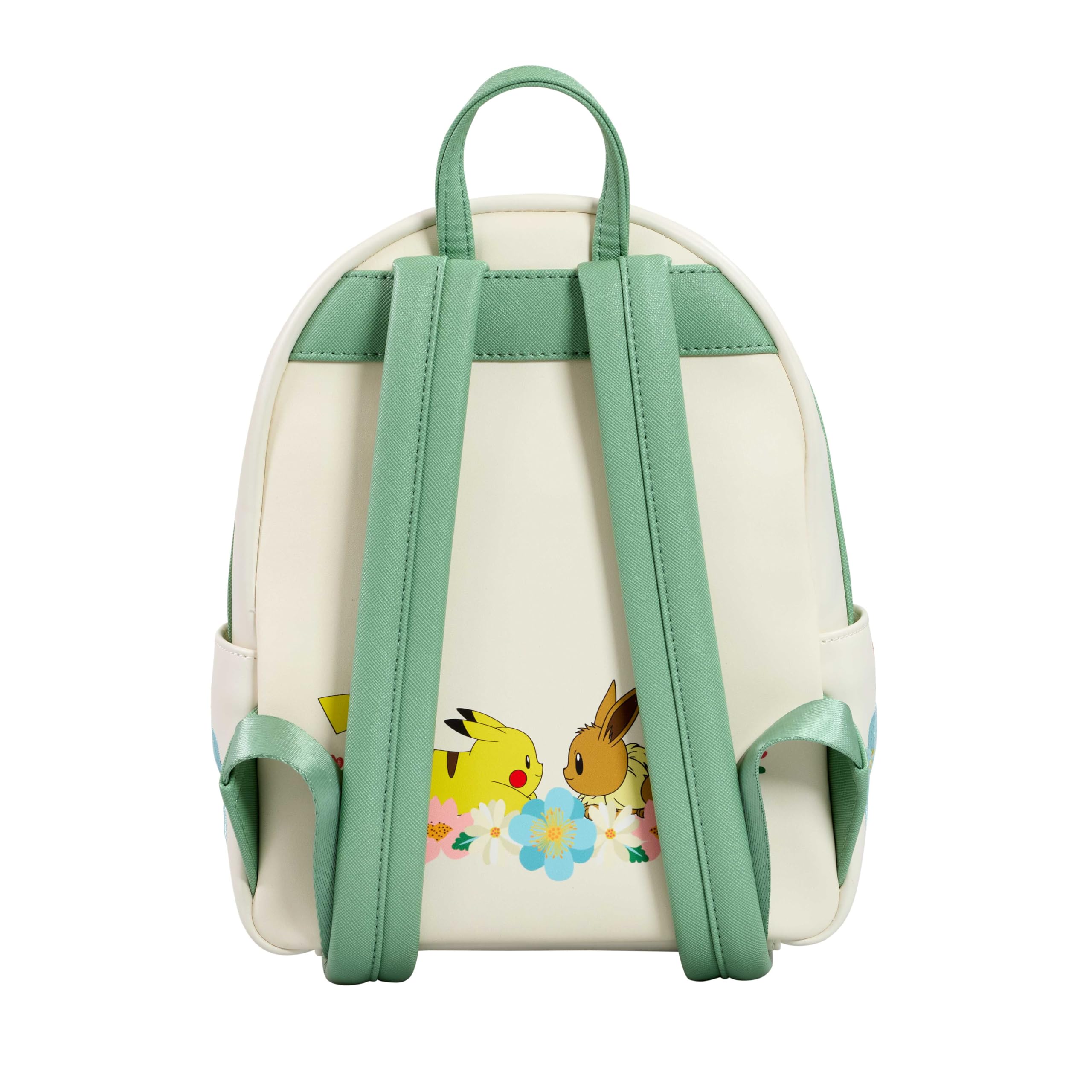 Loungefly Pokemon - Pikachu & Eevee - Floral Mini Backpack - Cute Collectible Bag - Gift Idea - Official Products - for Boys, Girls, Men and Women