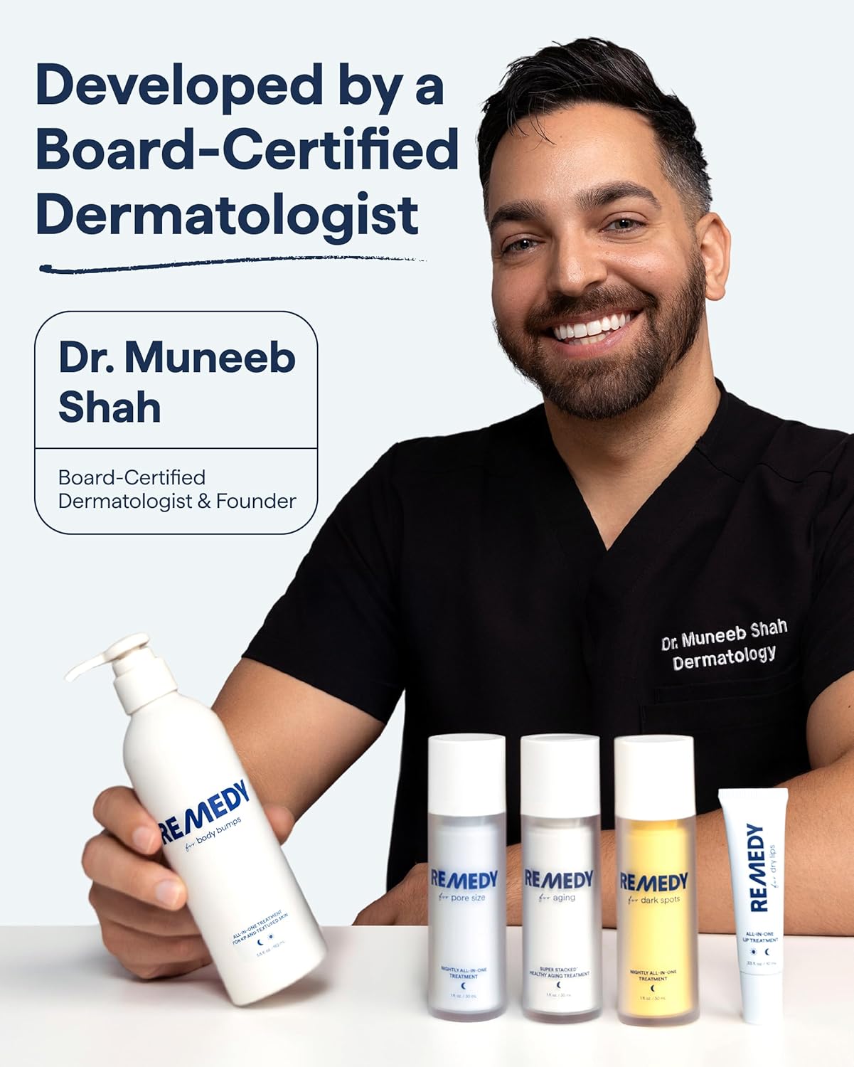 Remedy for Pore Size | Pore Refining Advanced Serum | Large Pore Minimizer with Retinol, BHA Salicylic Acid, Niacinamide | for Texture, Pimples, Blackheads | by Dermatologist Dr. Shah