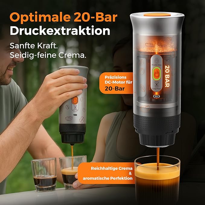 Cafetera Portátil Automática 3 en 1 con Autocalentamiento y 20 Bar miniatura 4
