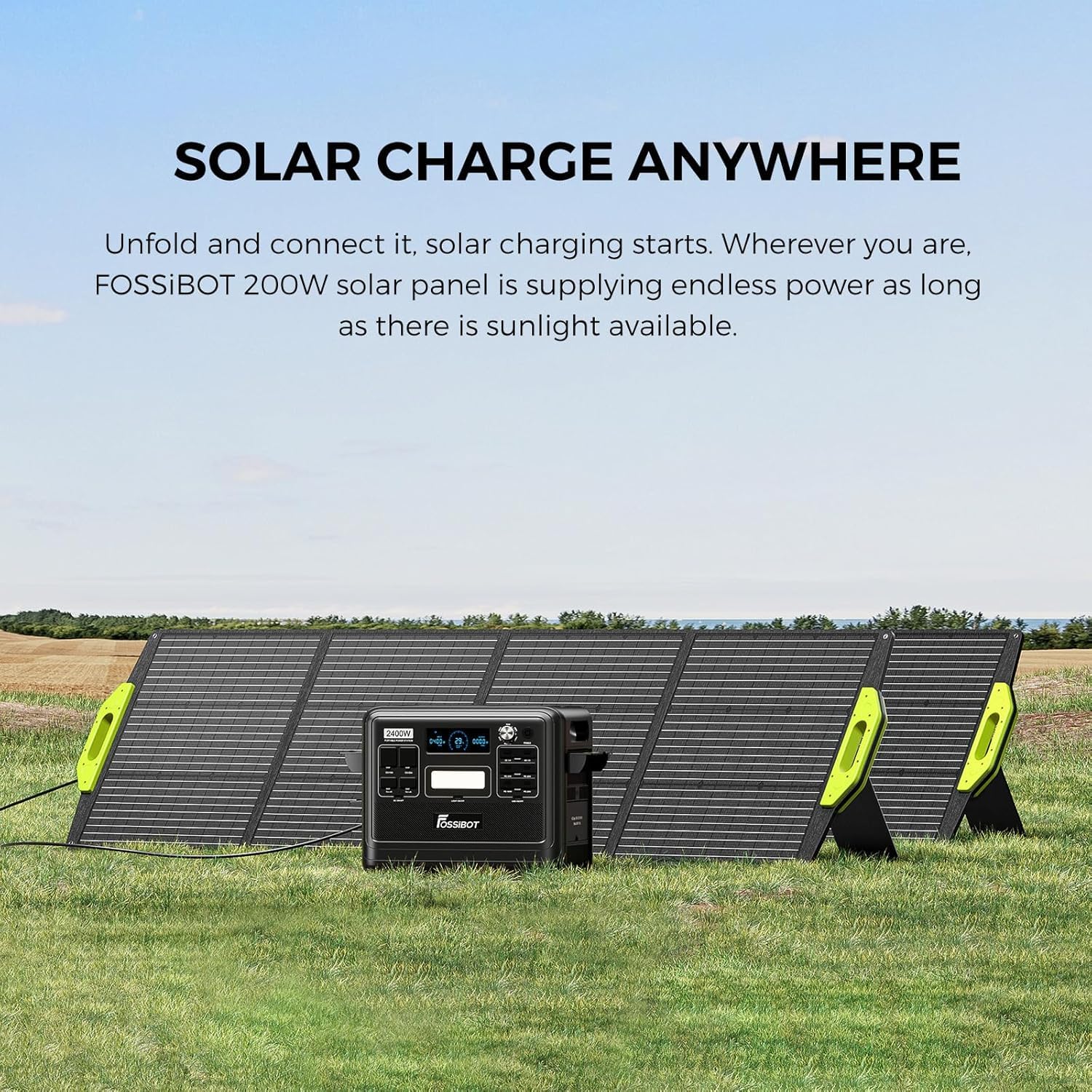 FOSSiBOT Panneau solaire portable SP200 W 200 W