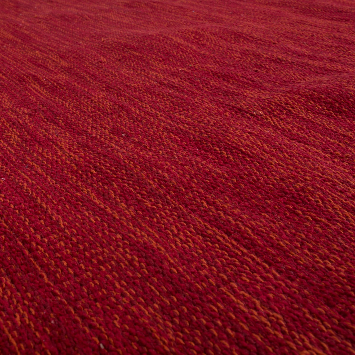 TT Home Tapis Créateur Tapis Tissé Kilim Tissé Main 100% Coton Moderne Chiné Rouge, Dimension:200x290 cm