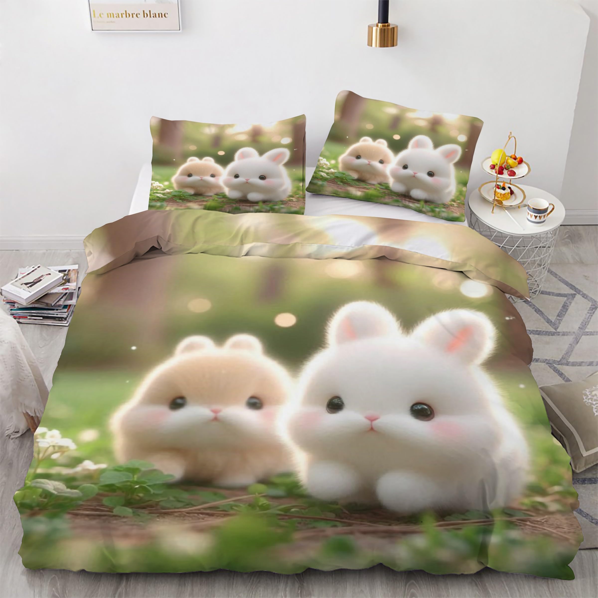 Fundas Nordicas Cama 135 Dibujos Animados Ropa de Cama para Niños Adultos con Cremallera Suave Transpirable Fundas Nordicas de Microfibra(220x230 cm) + 2 Fundas de Almohada 50x75 cm