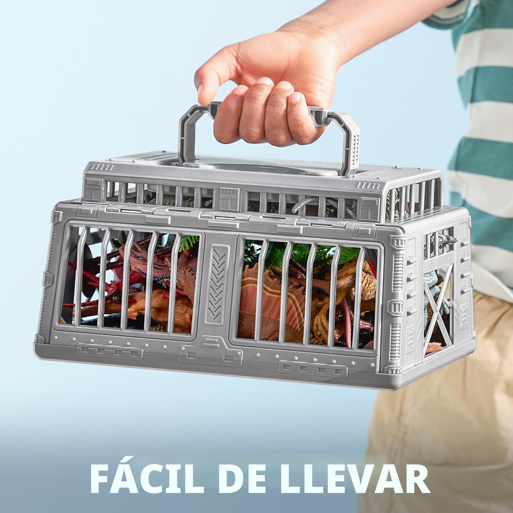 JOYIN Juguetes de Dinosaurios para Niños de 3-6 Años - 19 Regalos con Juegos de Almohadillas y Jaulas de Almacenamiento