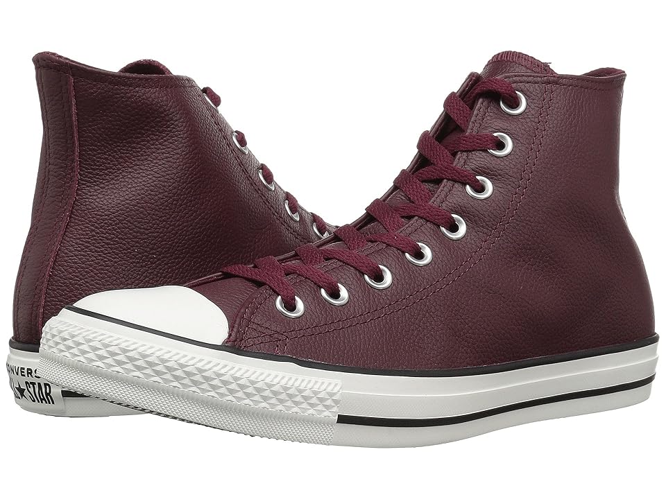 

Converse Chuck Taylor All Star - Leather Hi (Dark Burgundy/Dark Burgundy/Egret) Shoes
