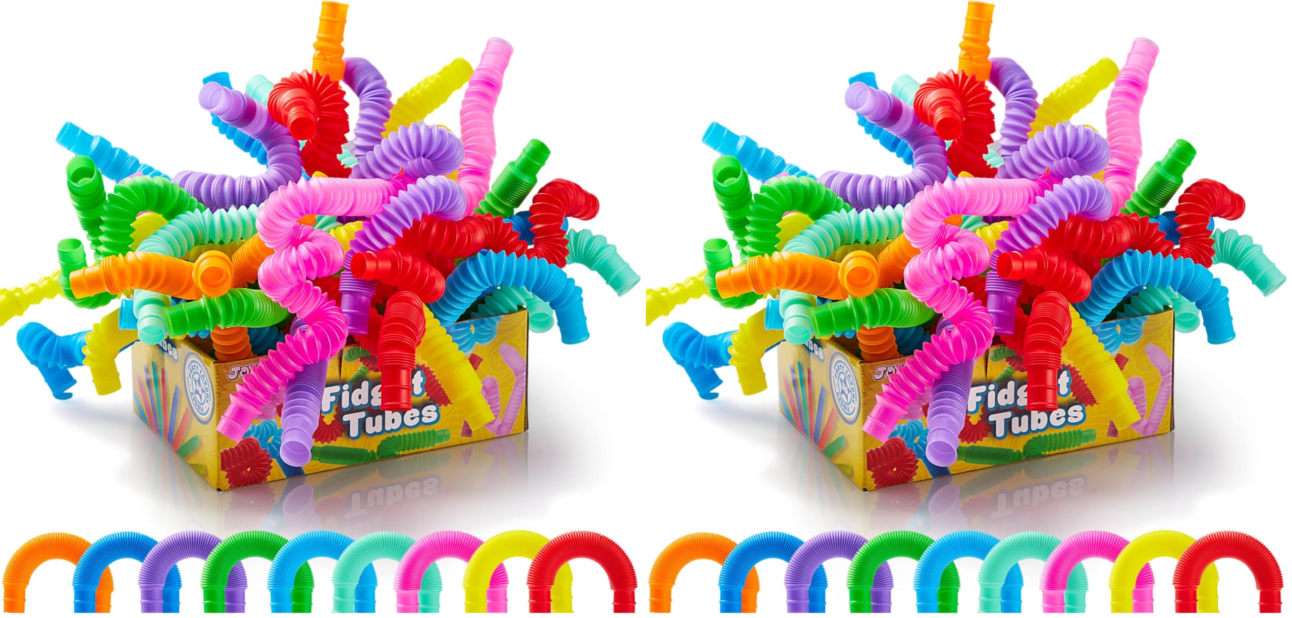 JOYIN 144 Pack Pop Tubes, Sensory Toys (Small) Fidget Toys Party Favors - 9 Colors, Creativity Learning &amp; Fun for Kids - Perfect for Prizes Goodie Bags, Classroom School Reward