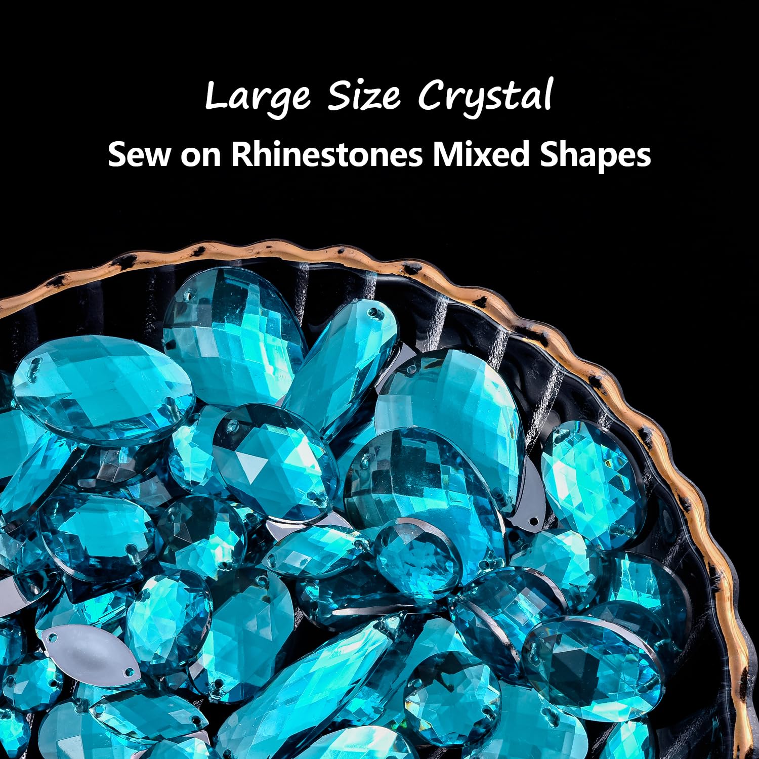 CENPEK 50 stuks AB Clear Gems Acryl Naaien Strass steentjes Facet Flatback Kristallen Knopen voor Kleding Jurk Decoraties (Mix Kleurrijk