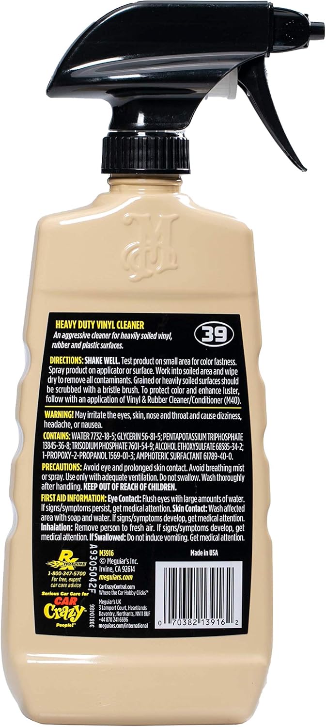 Meguiar’s M3916 Mirror Glaze Heavy Duty Vinyl Cleaner, 16 Fluid Ounces: Automotive