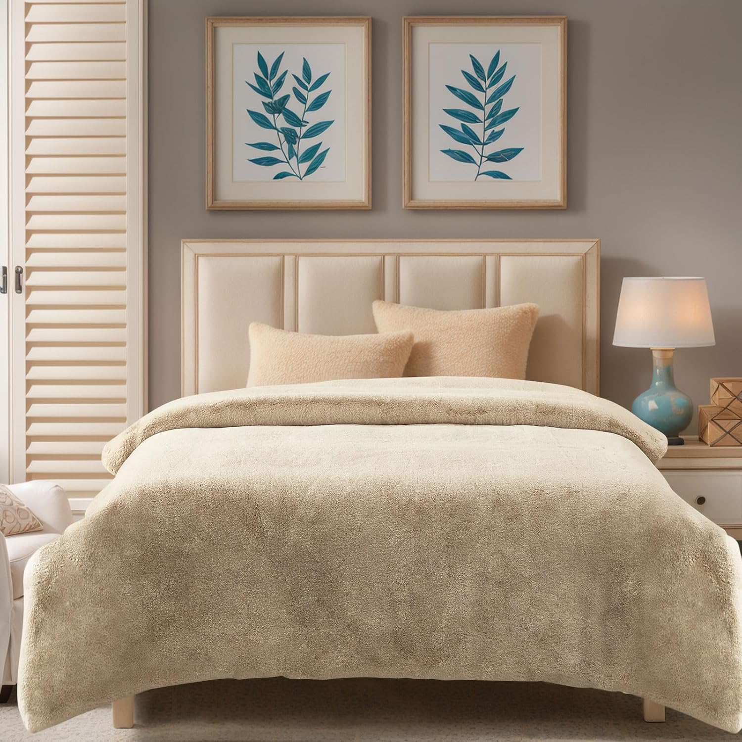 LiveGo Luxury 1000GSM Faux Mink Cashmere Throw Blanket, Super Heavy Warm Cozy Blankets for Couch Bed Sofa, Plush Elegant Soft Reversible Mink Blanket for Living Room Bedroom (Camel, 180 * 230cm) 180x230cm Camel
