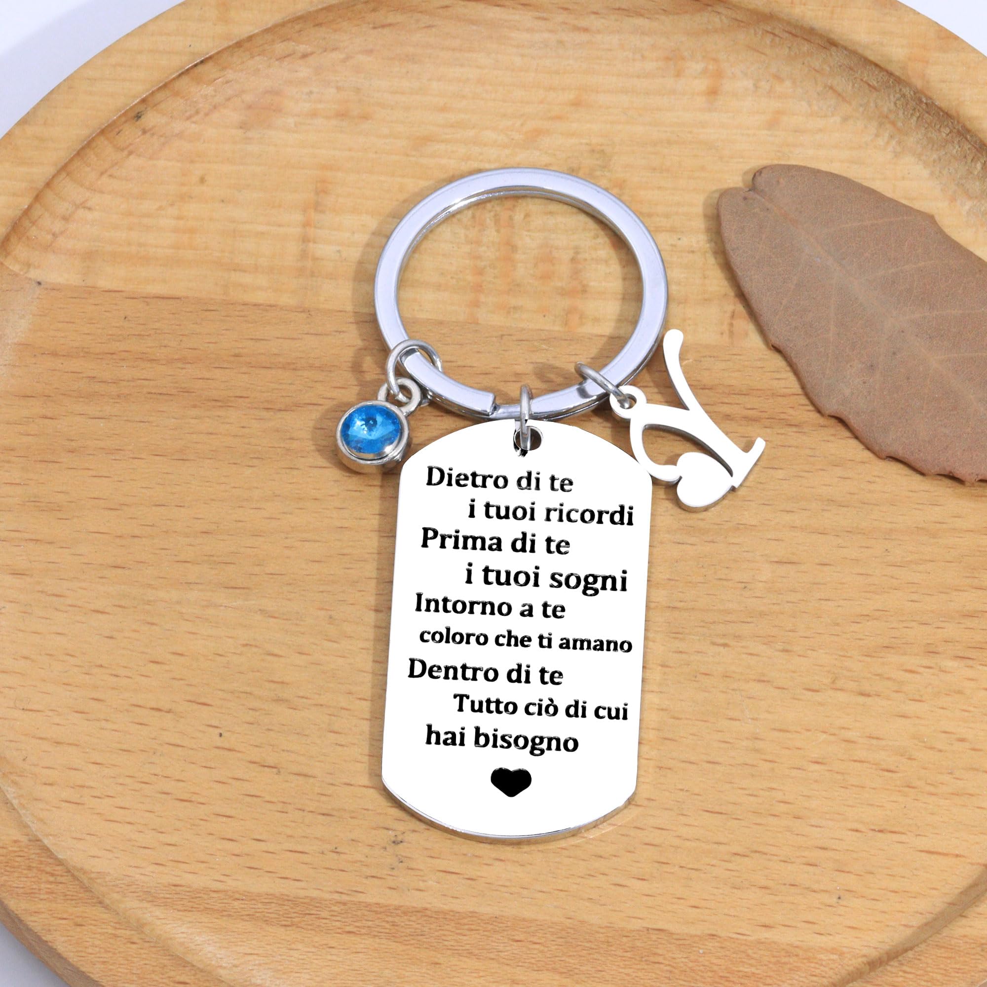 Inpirazione Portachiavi Regalo,Argento 26 Lettera A-Z Inglese Initial Pendente Portachiavi Per Le Donne Uomini Unisex Figlia Figlio Sorelle Amici Amante Compleanno Natale Laurea