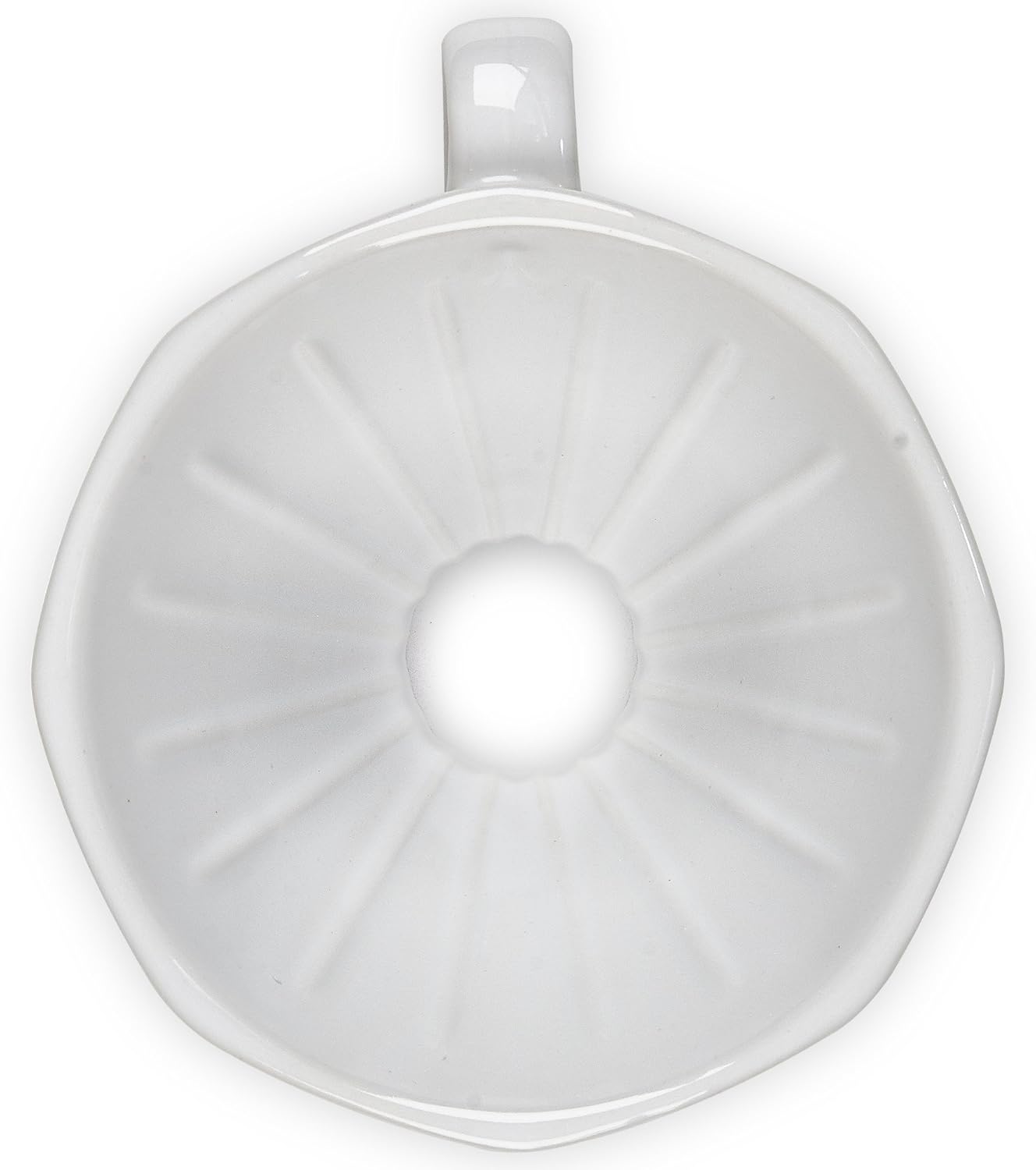Bottom view of Bialetti White Ceramic Coffee Pourover Dripper