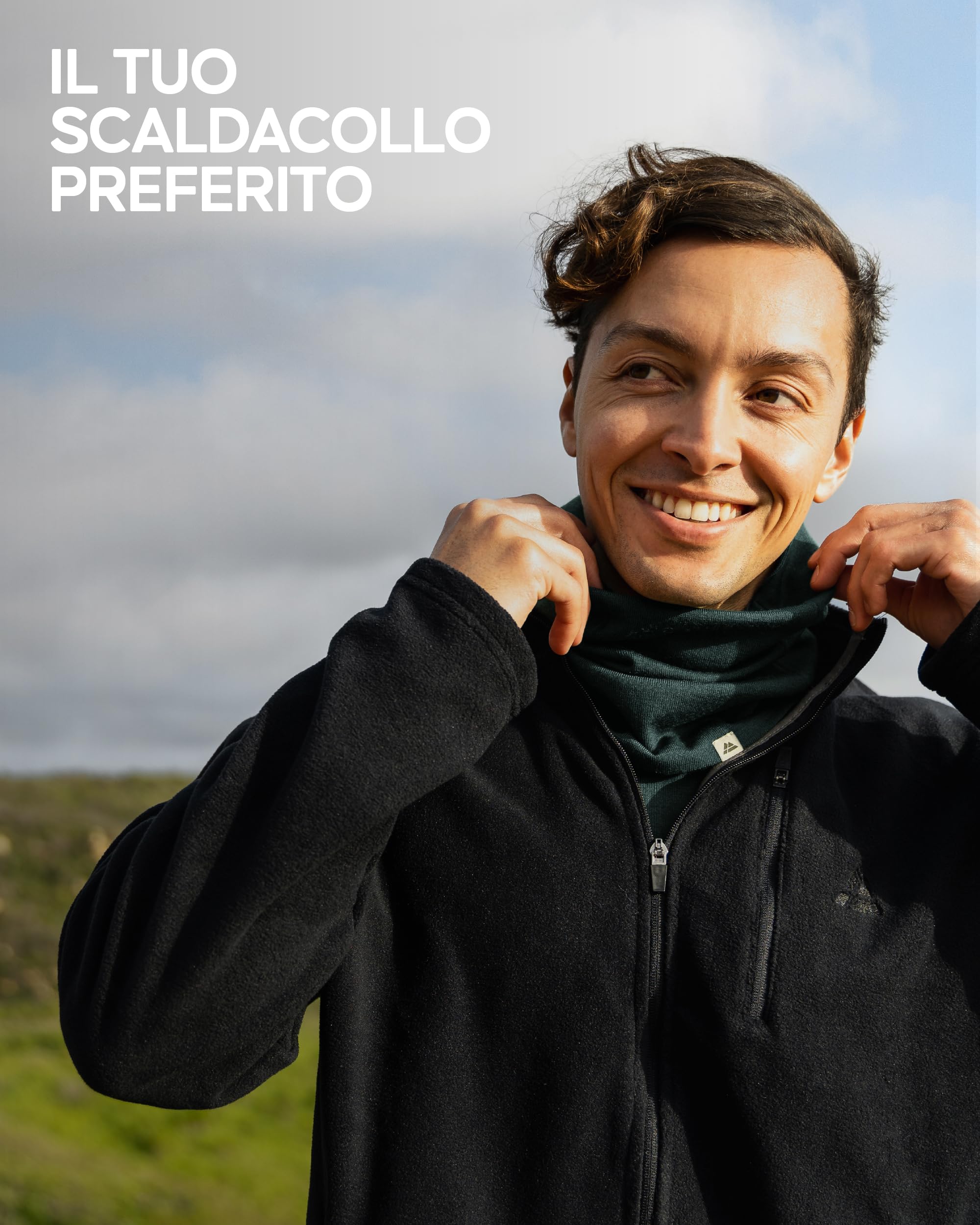 DANISH ENDURANCE Scaldacollo in Lana Merino per Uomo e Donna, Copricollo, Sciarpa, Coprifaccia Sportivo