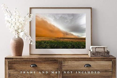 Miniatura 4 de Haboob Photography Print (Not Framed) Picture of Dust Storm Sweeping Over Field on Stormy Spring Day in Texas Weather Wall Art Nature Decor (8" x