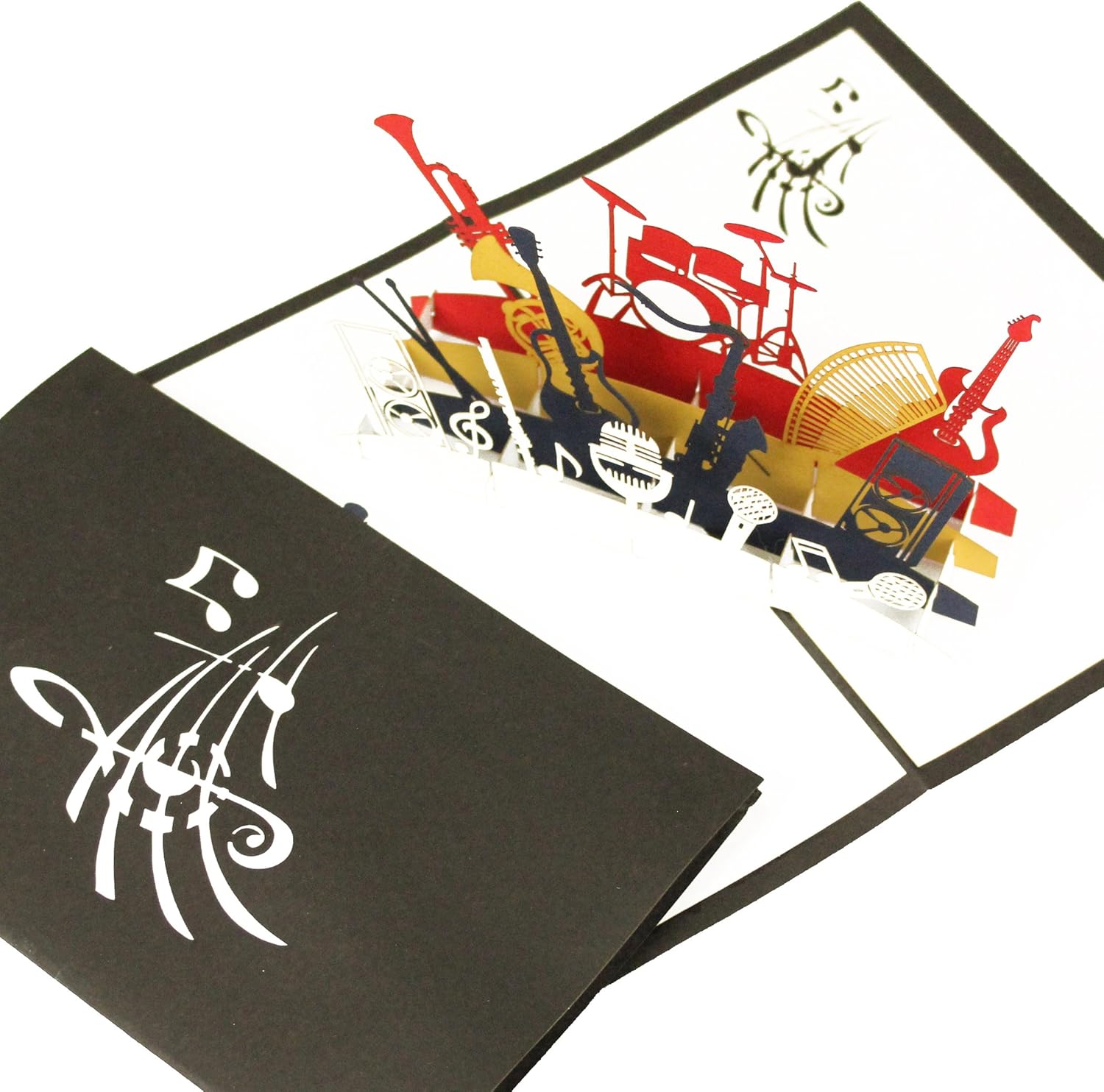 Cologne Cards Carte De Vœux 3d Pop Up Motif Orchestre Instruments De Musique Carte D Anniversaire Sur Le Theme De La Musique Carte Pour Bon Cadeau Amazon Fr Fournitures De Bureau