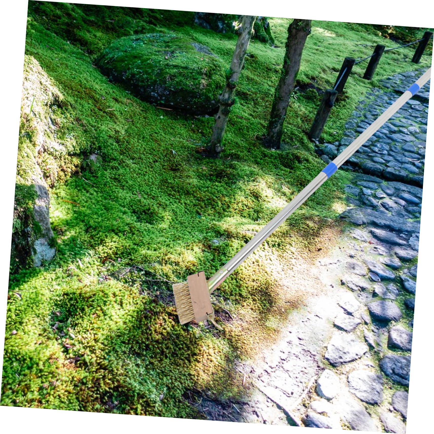 Milisten 1 Juego Cepillo de Jardín de Inoxidable con Eliminación de Hierbas Patios Herramienta Eficaz de Limpieza de Grietas y Suciedad