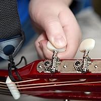 Vista 5 de Guitarra de madera de 30 pulgadas con estuche y accesorios para niños, niñas, adolescentes, principiantes (Natural)