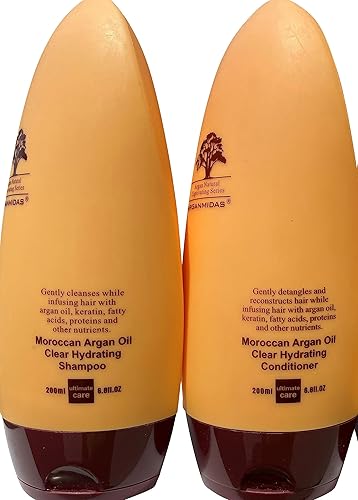 Juego de champú y acondicionador hidratante de aceite de argán marroquí (6.8 onzas líquidas cada uno)