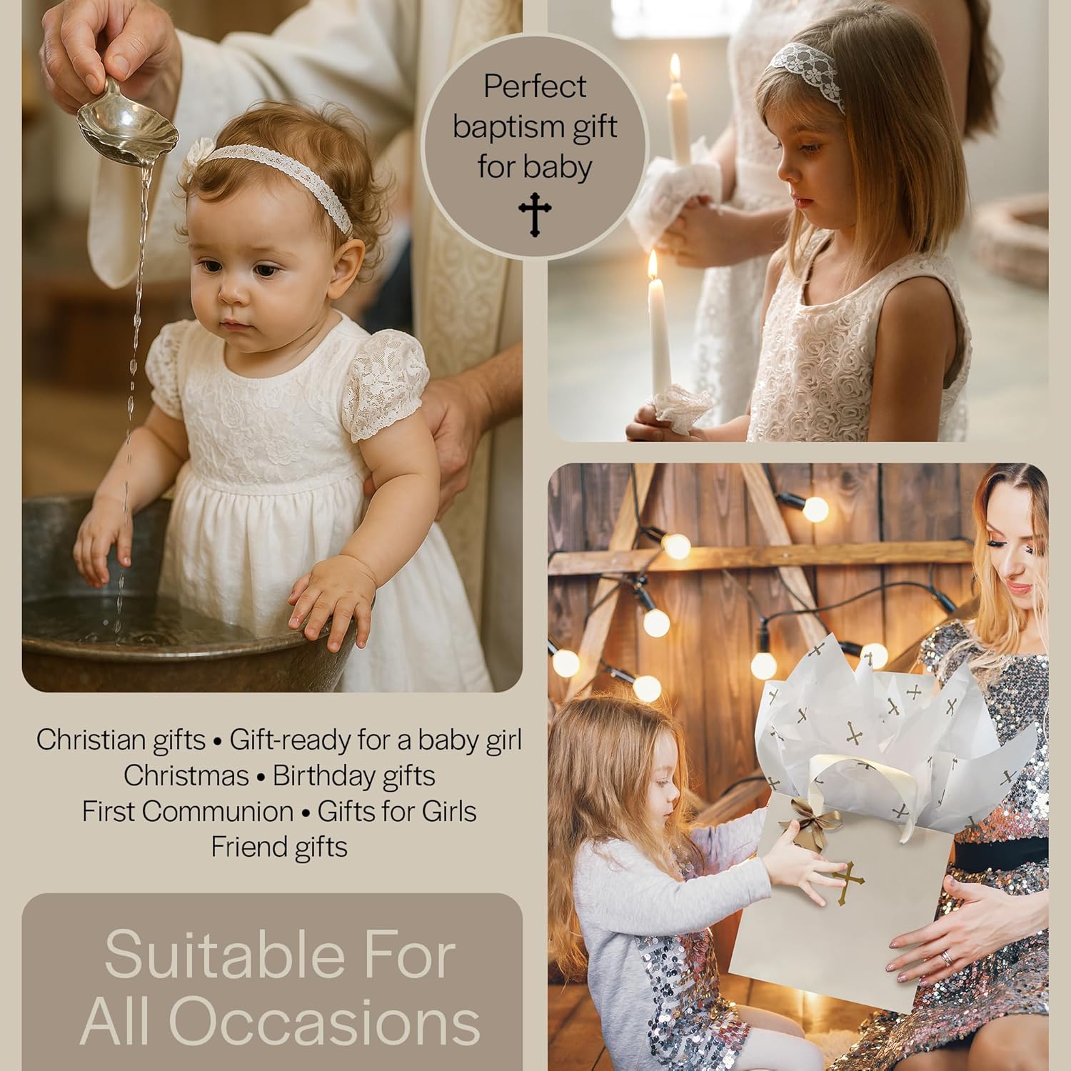 Sophia Box by The, Luxury Baptism Gift for Girls, Christian Keepsake Jewelry Box for Christening or Dedication, Sentimental Gift from Godparents, Family, or Friends Keepsake Box - Image 3