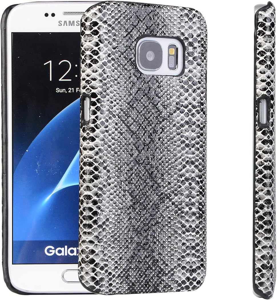 Samsung Galaxy S7 Case, CAFOODUN [Classic Series] Luxury Premium Imitation snake skin Leather Case Back Cover with [Ultra Slim] for Samsung Galaxy S7