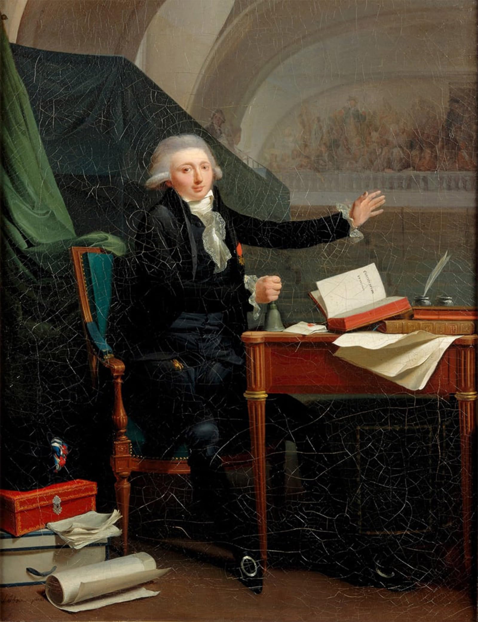 SERENDIPITP Vintage Picture Print on Canvas Wall Art Poster Portrait of Jan D'averhoult by Louis Leopold Boilly Artwork Print Poster for Wall Decor 60x90cm