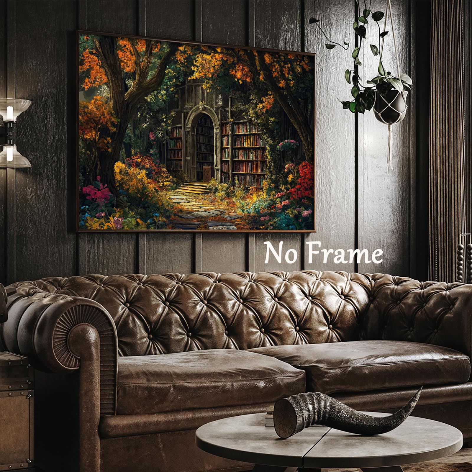Amazon.com: Vintage Library Canvas Wall Art Moody Landscape Prints