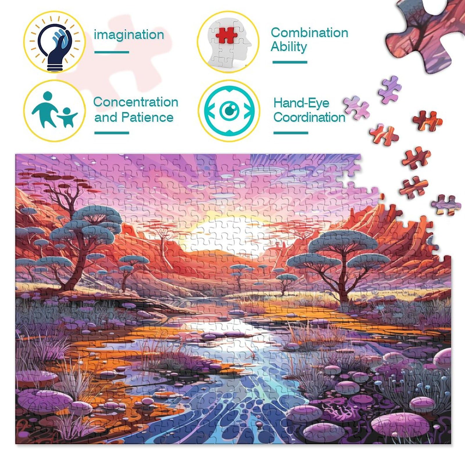 1000-Piece Fantasy Snowy Forest Jigsaw Puzzle For Adults - Challenging & Beautiful