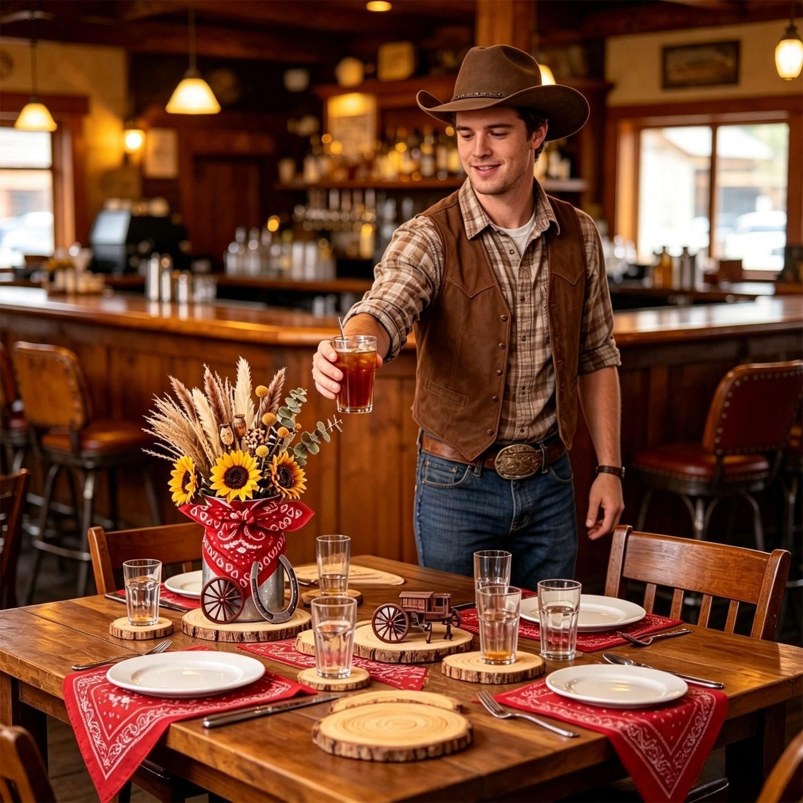 Generisch Western per tavoli, articolo decorativo in stile rustico