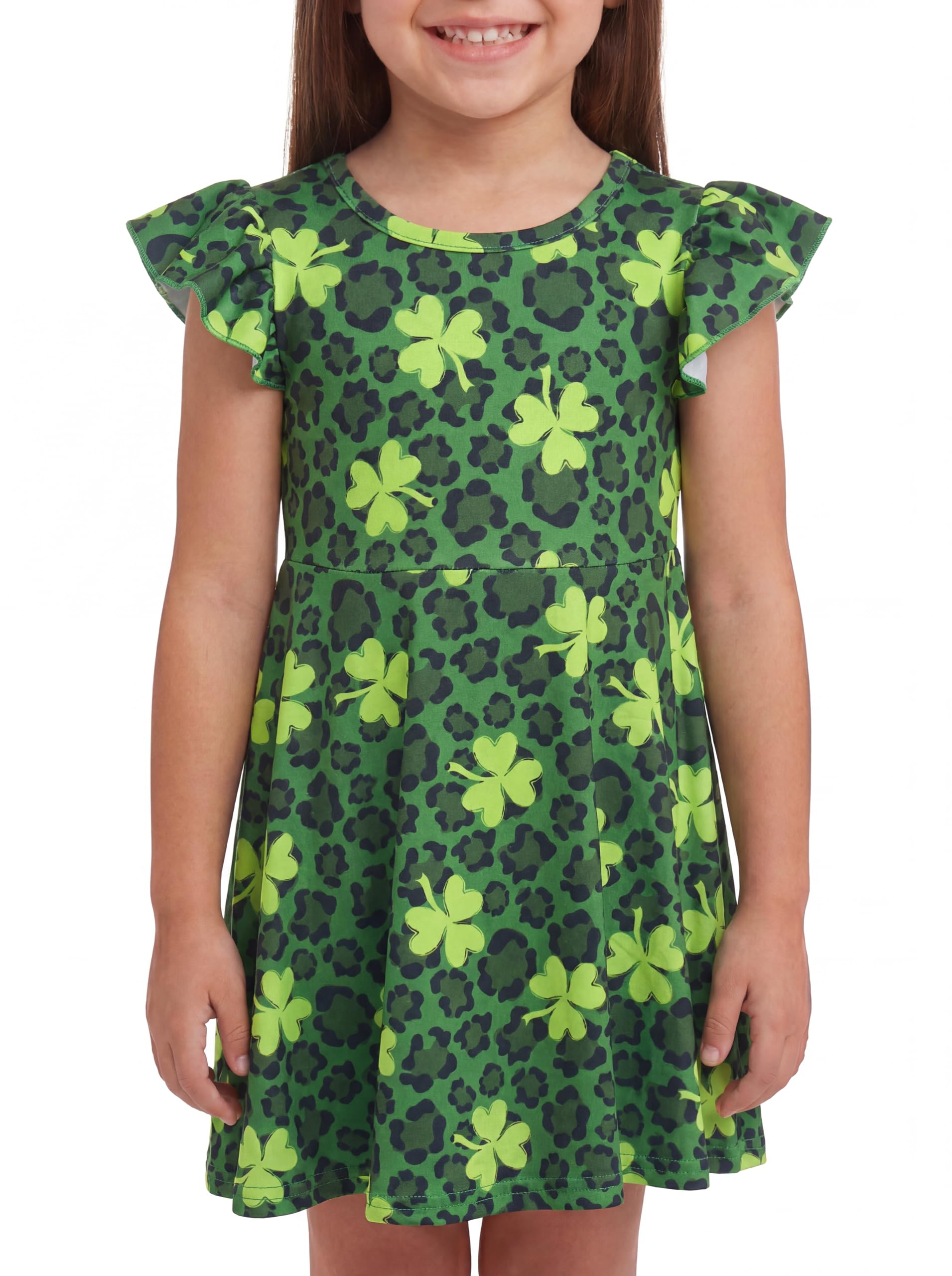 Unique Baby Girls' Short Sleeve Everyday Printed Dresses for Kid and Toddler, Sizes 2T-12Y