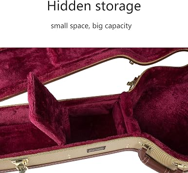 Crossrock 17 Jazz Guitar Case for Gibson L5/ES-300 | Vinyl Tweed Finish, Lock & Storage Wooden Hardshell Case for Archtop Hollow-Body Electrics (CRW620JA17TW)