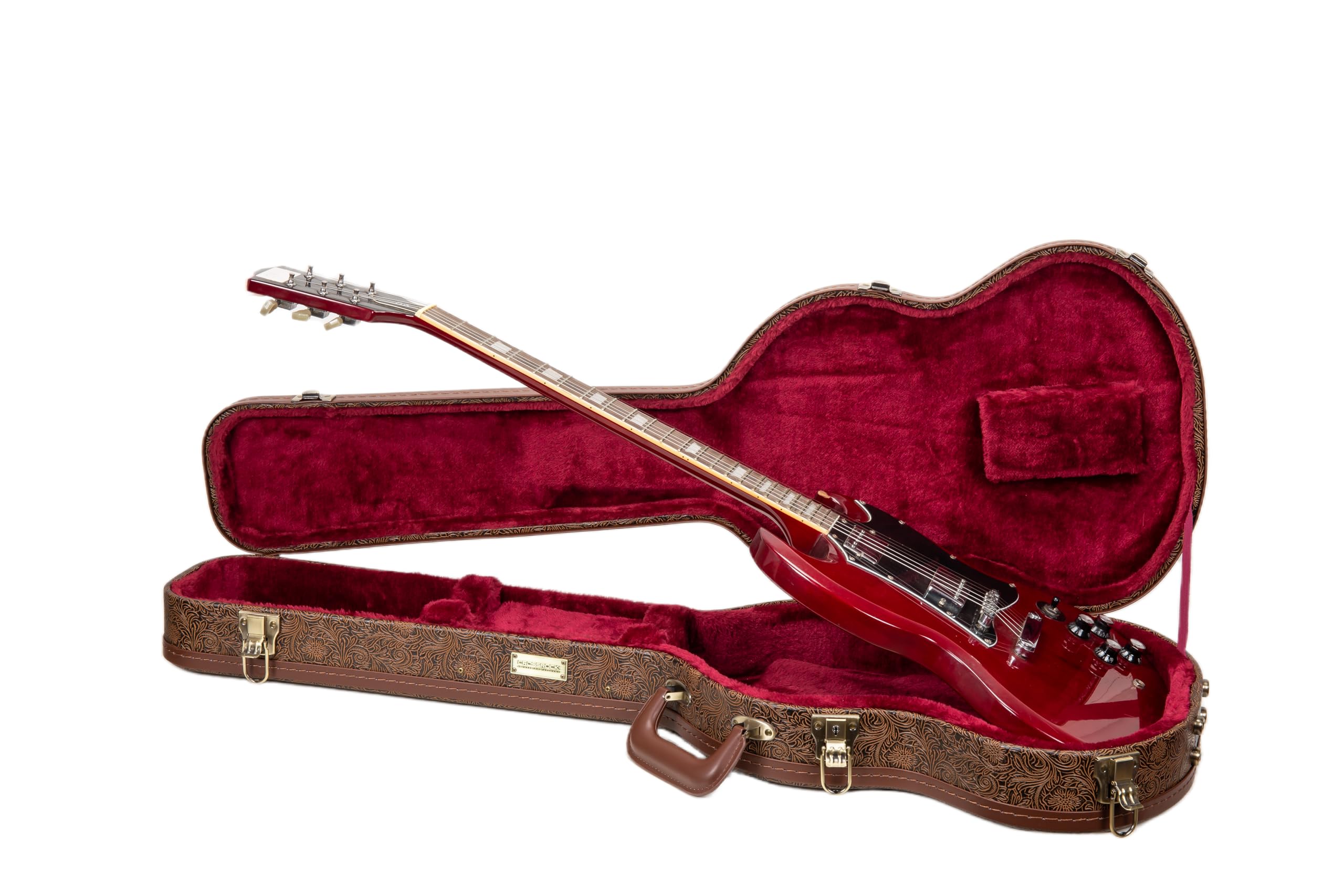 Amazon.com: Crossrock Wooden Electric Guitar Case for Gibson SG