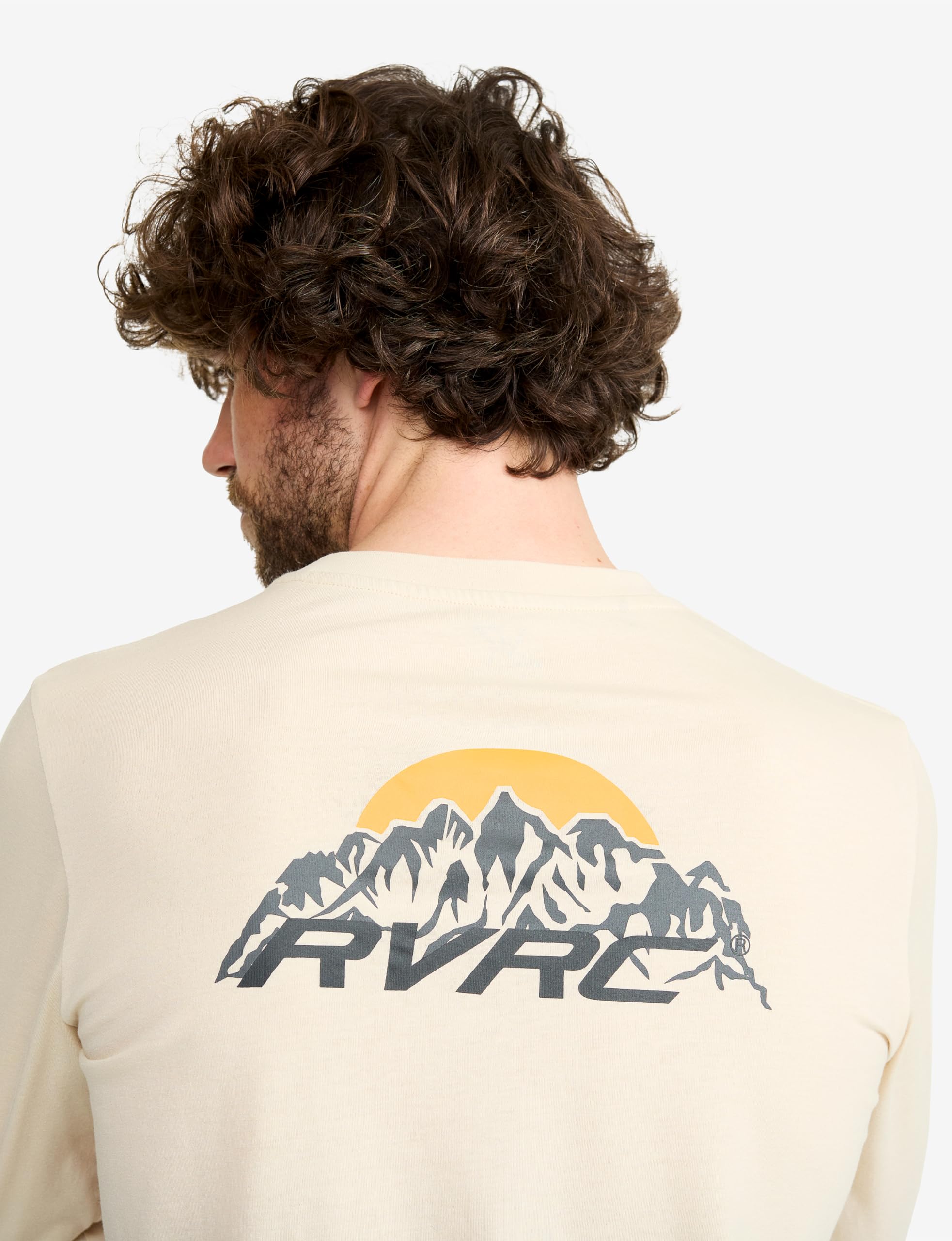 RevolutionRace Easy Graphic Long-Sleeved T-Shirt da Uomo, T-Shirt da Uomo a Maniche Lunghe, Morbida ed Elastica