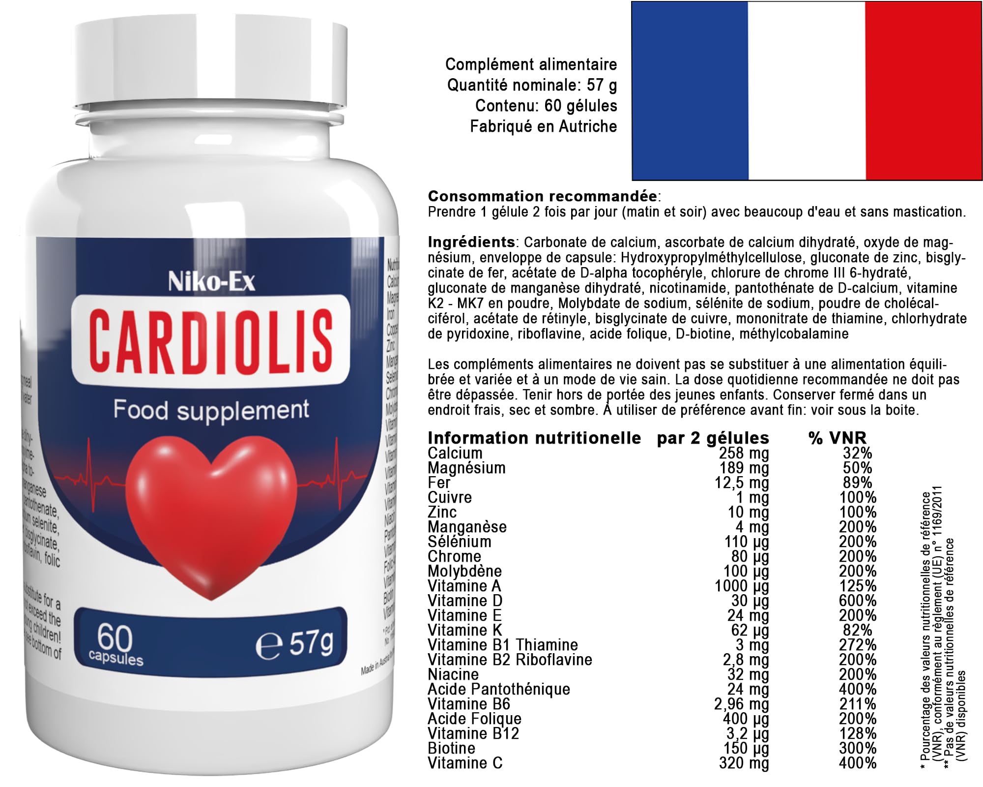 Cardiolis Forte - 120 Cápsulas (2x 60 Cápsulas), Paquete de 2