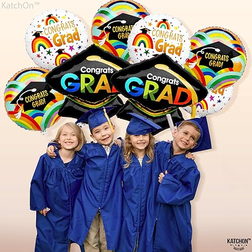 Miniatura 6 de KatchOn, Juego de globos de graduación de Mylar  Paquete de 12  Grandes, 29 pulgadas, globos de graduación 2024, decoraciones de fiesta de