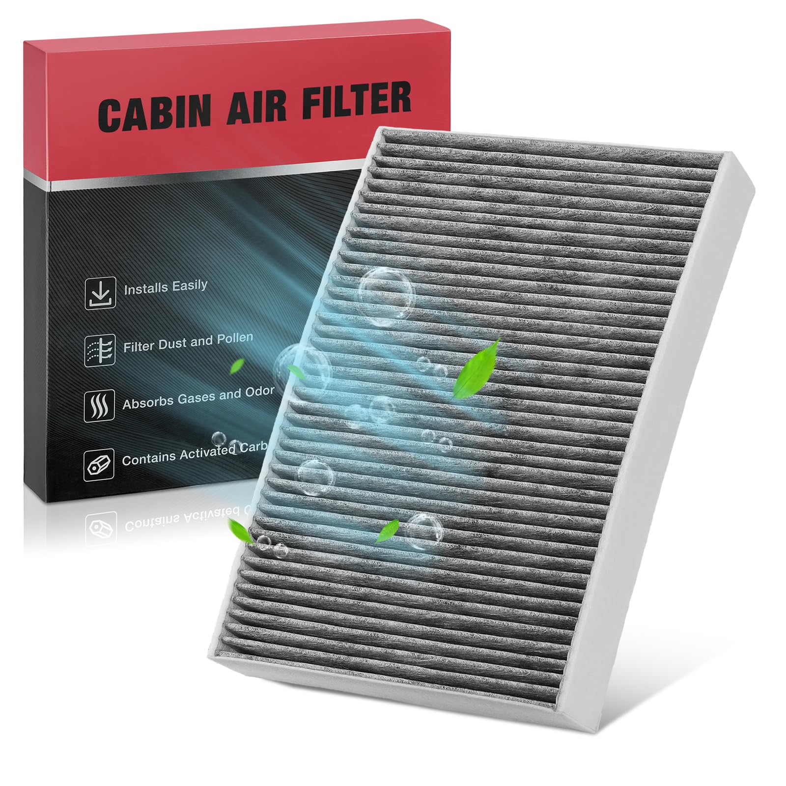 BDFHYK CF12155 Cabin Air Filter with Activated Carbon Compatible with Volvo 2019-2023 S60/V60/XC60, 2017-2023 S90, 2017-2022 V60 Cross Country, 2018-2021 V90, 2017-2021 V90 Cross Country, 16-23 XC90