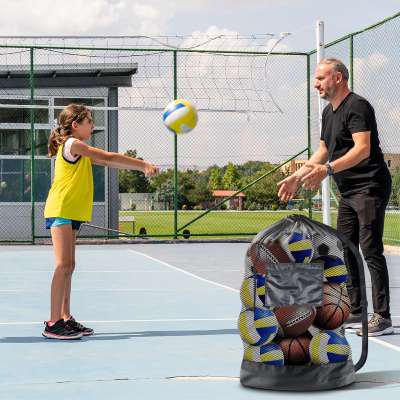 Bolsa Grande para Balones Impermeable con Cordón para Entrenamiento de Fútbol
