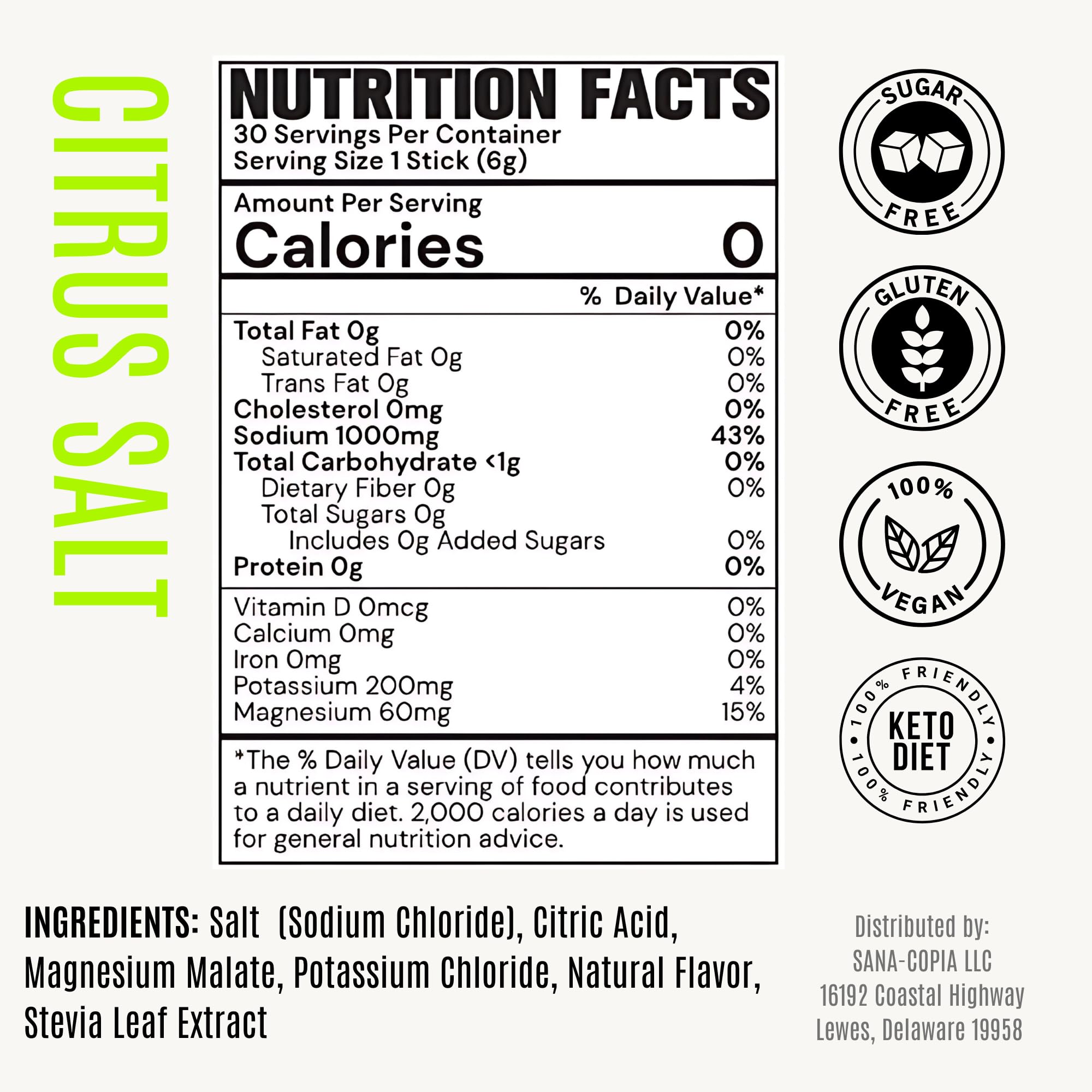 Electrolyte Drink Mix Hydration Packets: 1000mg Sodium, Potassium & Magnesium Citrus Salt Hydrating Powder, Zero Sugar - 30 Lemon Lime Electrolyte Powder Packets, For Rehydration or Dehydration Relief — Amazon image 4
