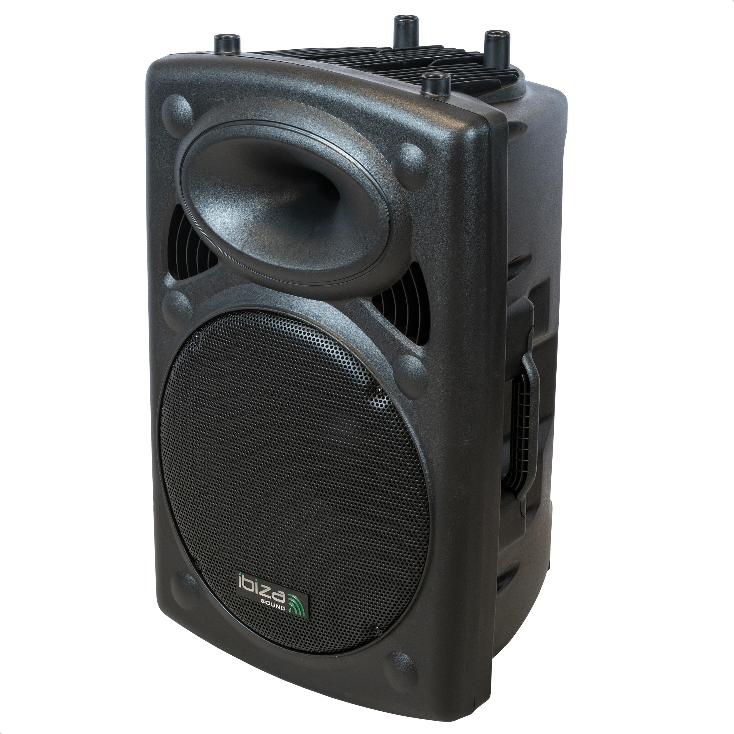 Ibiza - SLK15A-TWS- Enceinte Active Plug & Play de 15”/38cm, 800W avec amplificateur intégré - Bluetooth, USB, SD et AUX - Fonction TWS - Noir