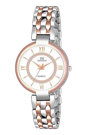 IIK Collection Silver Dial Metal Chain Analog Watch for Women and Girls