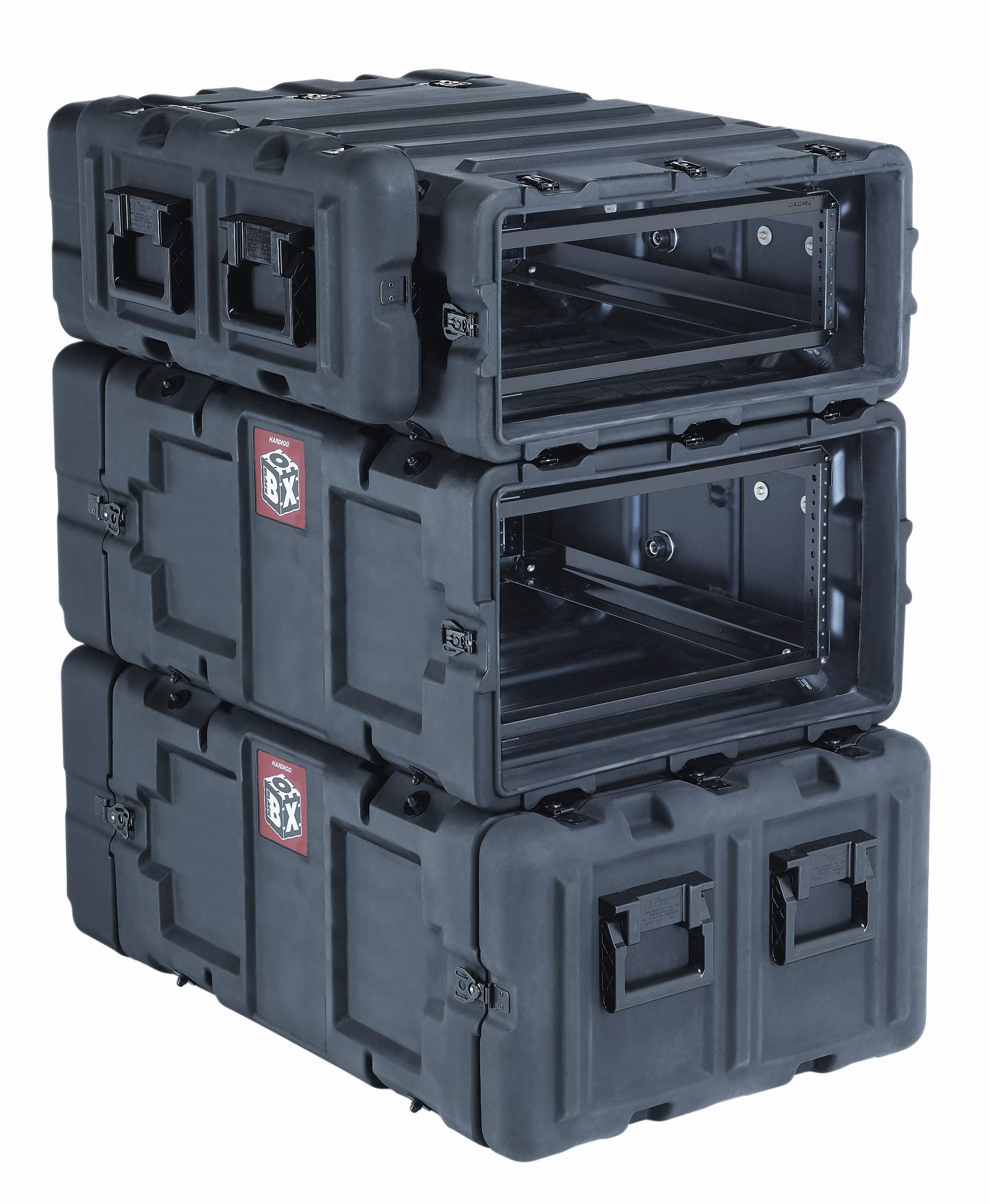 PELI Hardigg 9U Blackbox Rack Mount Case, Custodia Rack 19" Portatile Per Elettronica Sensibile, Altezza Rack: 9 U, Lunghezza Rack: 610 Mm, Fabbricato In USA, Colore: Nero
