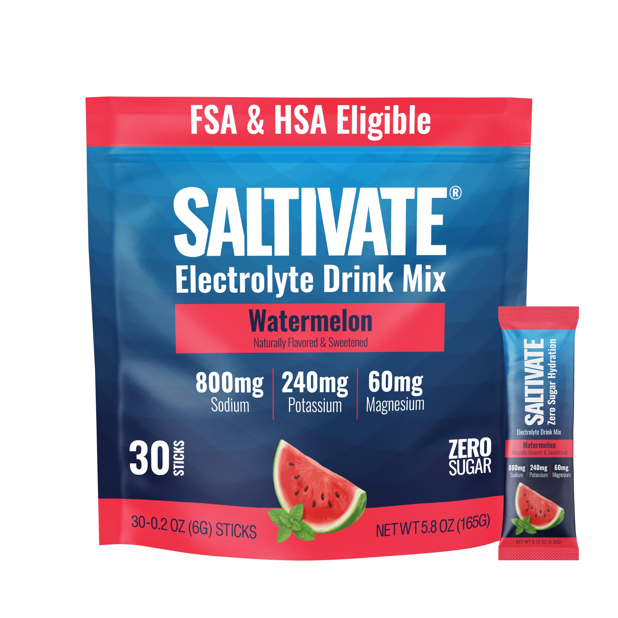 Electrolyte Packets, Watermelon, 800mg Sodium, 12 Sticks — Amazon image 8