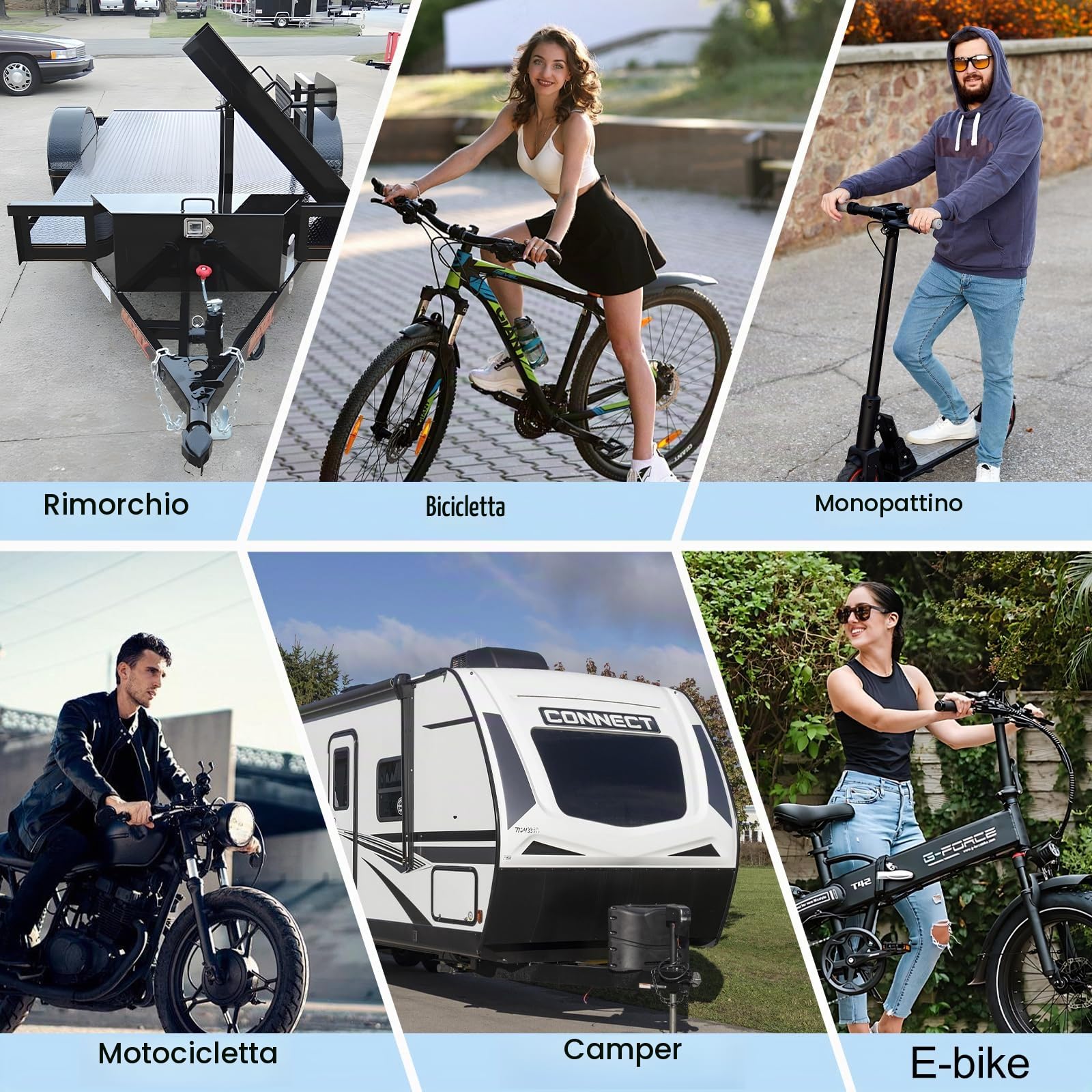 Cruxer Allarme Bici Ricarica USB per Monopattino Elettrico, Moto, Accessori Bicicletta Elettrica, Antifurto Scooter Con Telecomando, Allarme Sonoro per Porta/Finestra