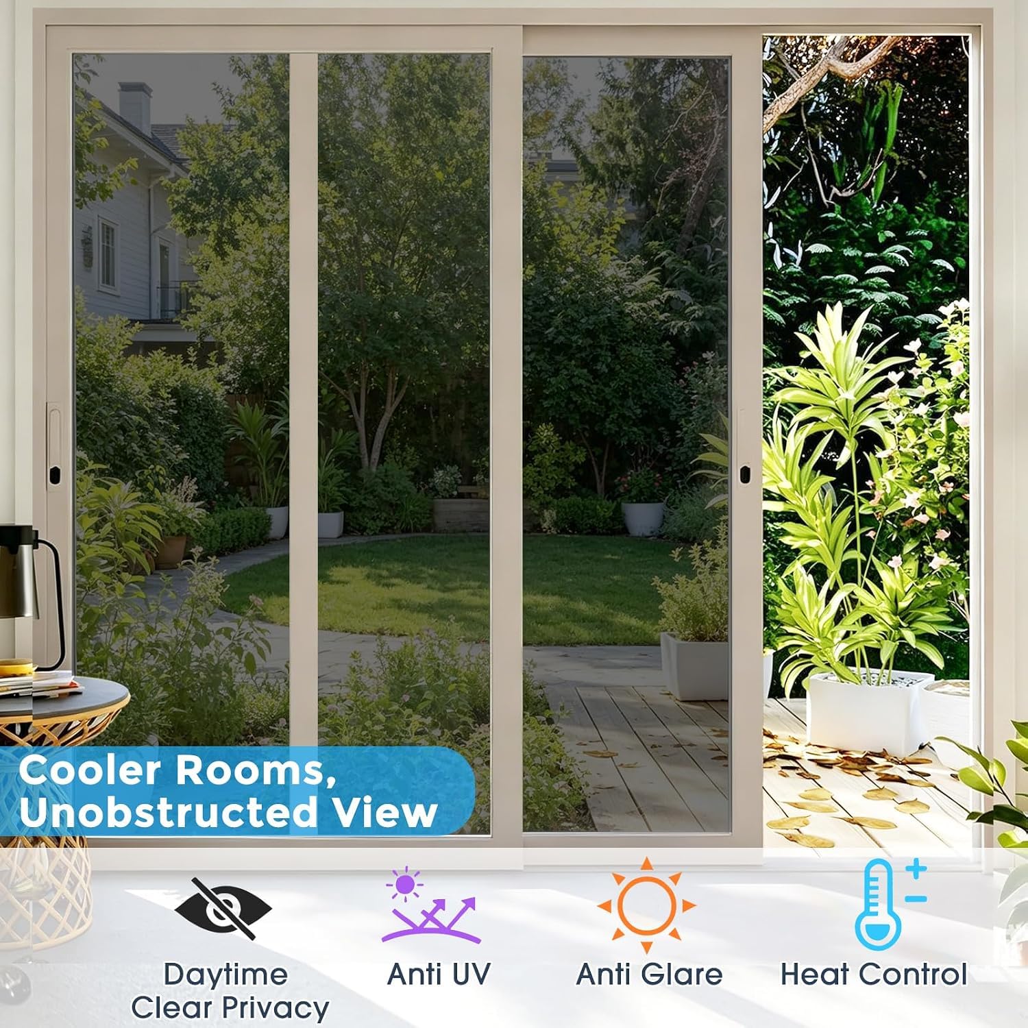 Lámina de espejo autoadhesiva, protección solar para ventana, protección visual, lámina reflectante para ventanas interiores, protección térmica, 99 % protección UV, protección solar (negro y