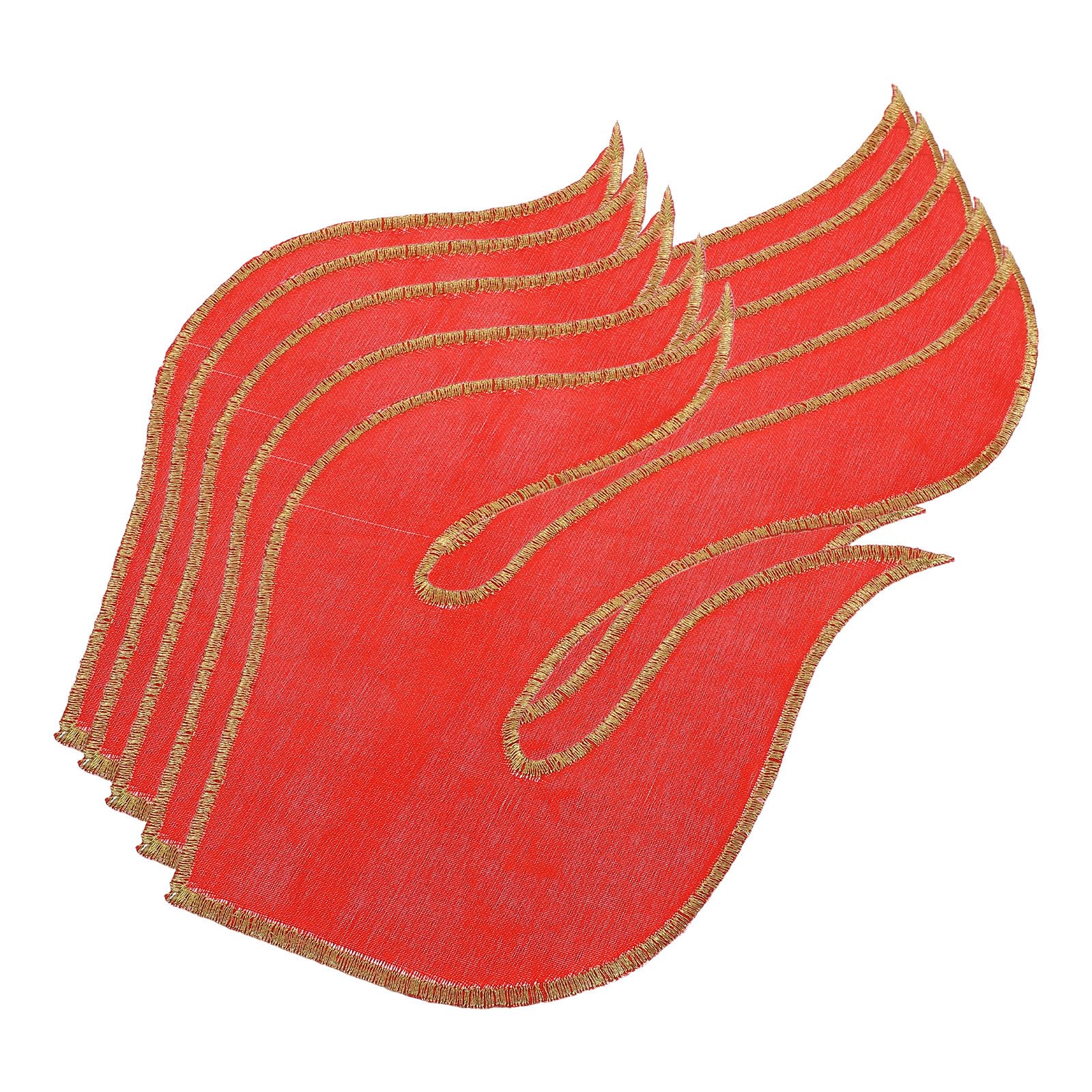 Écussons thermocollants rouges pour personnaliser les jeans de toute la famille
