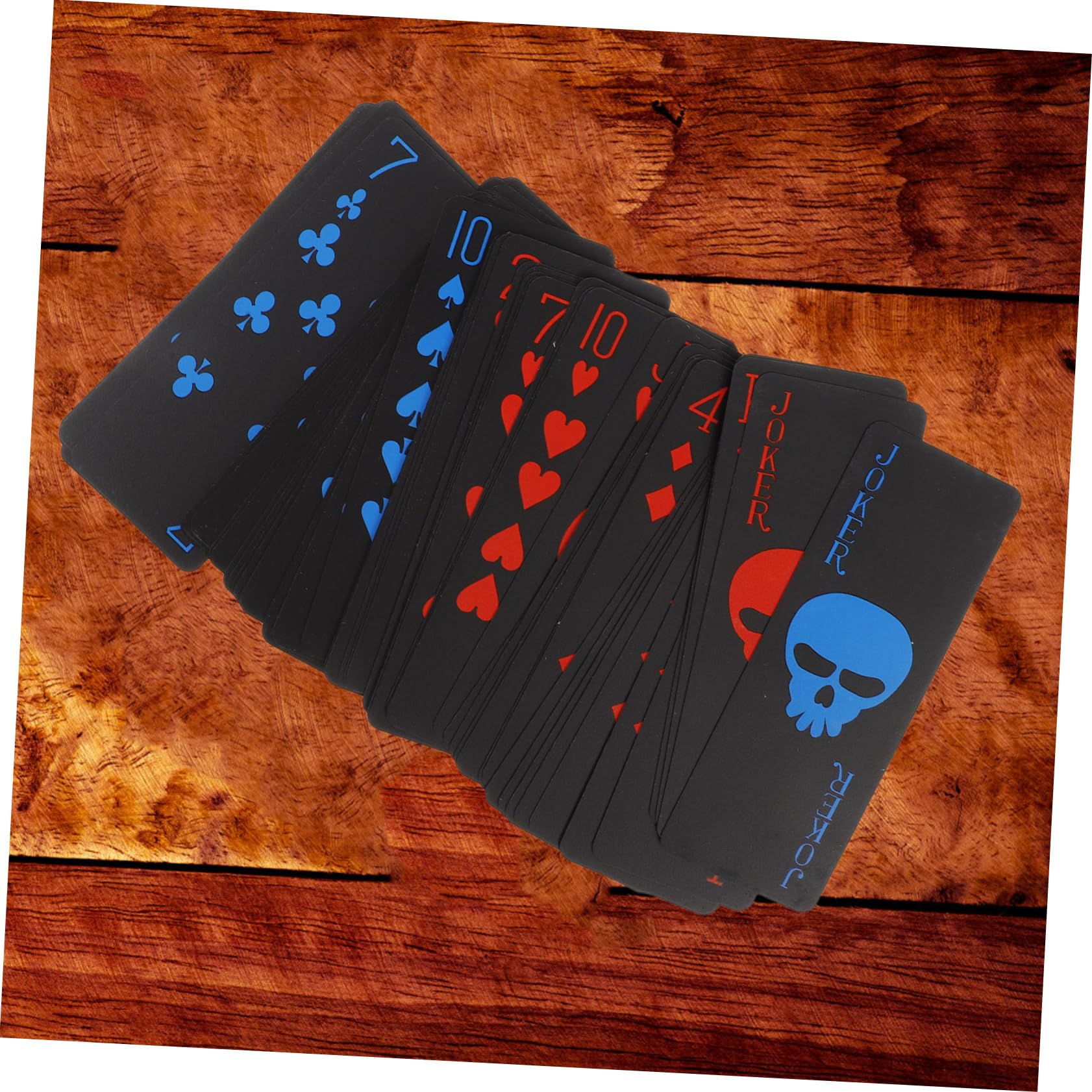 Wasserfeste Pokerkarten aus Pvc Schwarzes Kartenspiel Halloween Feier