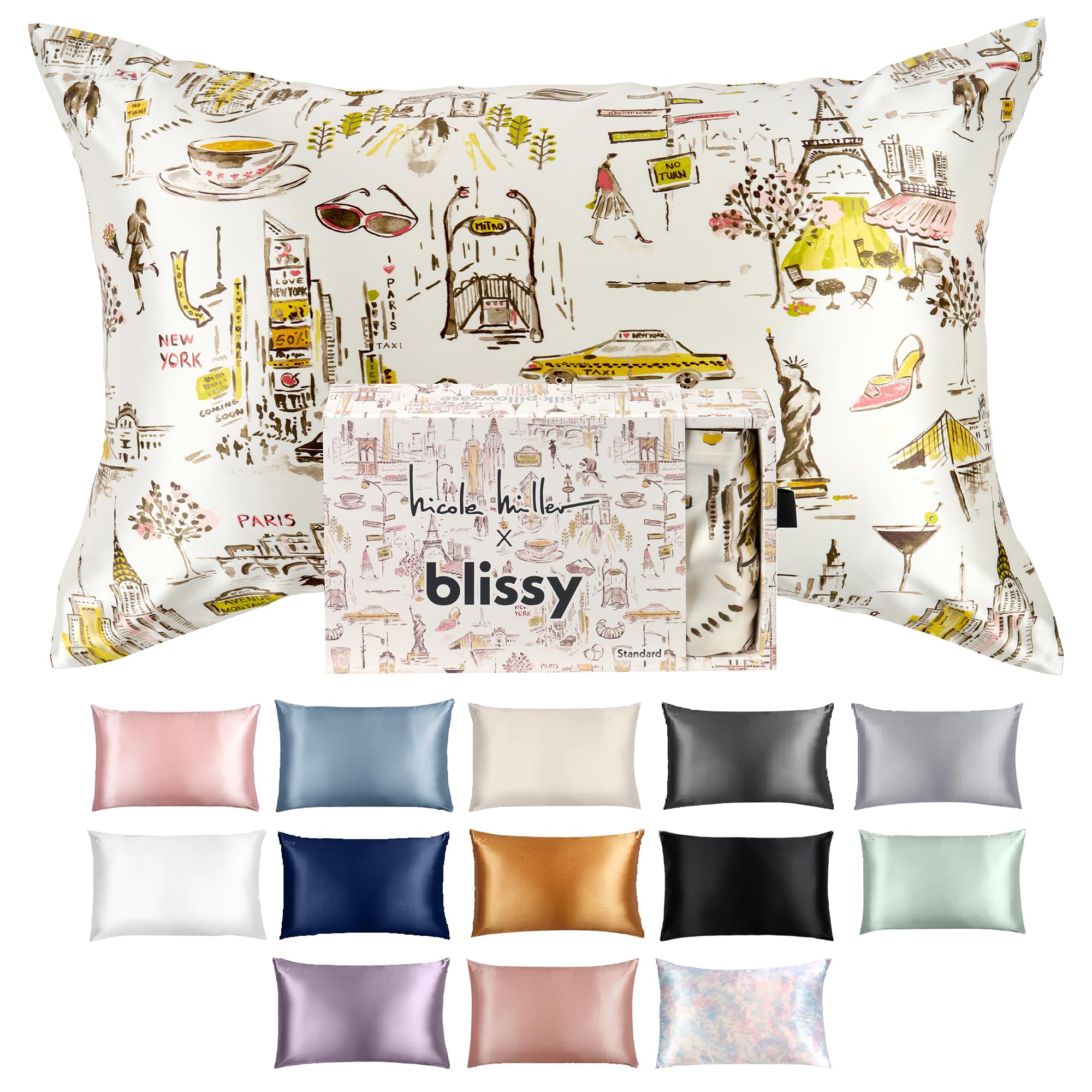 Blissy Silk Pillowcase - 100 Pure Mulberry Silk - 22 Momme 6A High-Grade Fibers - Silk Pillow Cover