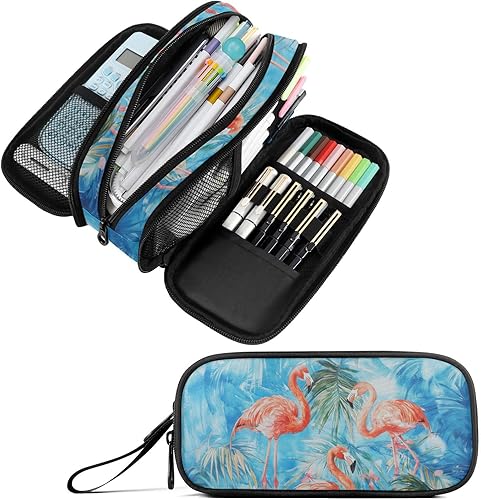 Miniatura 30 de Fustylead Estuche transparente de gran capacidad para lápices, bolsa de maquillaje multiusos, bolsa organizadora de almacenamiento para oficina