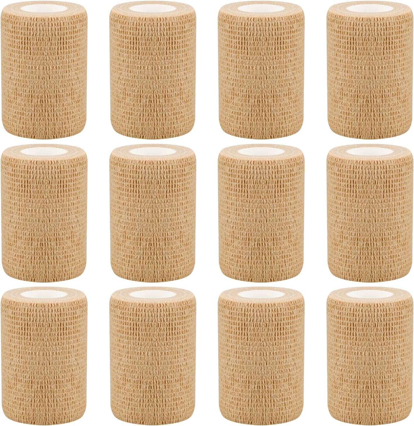 6pcs 2in Self Adhesive Bandage Wraps, Vet Wraps, 12 Colors to Choose, 5 Yard Self Adherent Wraps for Sports, Wrist, Ankle and Swelling