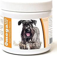 Vista 231 de Healthy Breeds Schnauzer en miniatura Omega HP Ácido graso para piel y pelaje Masticables suaves 60