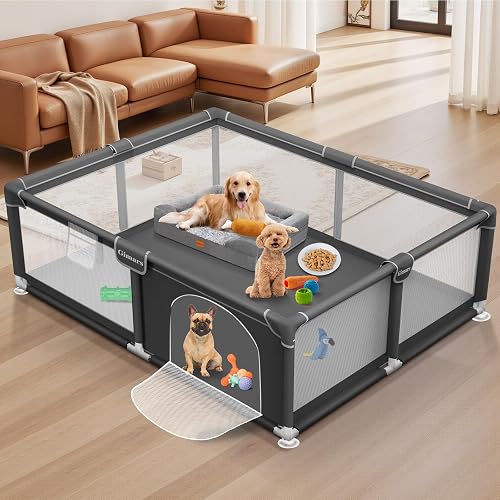 Parque para Cachorros 180 x 150 x 66 cm con Puerta, Corral para Cachorros o Perros Pequeños