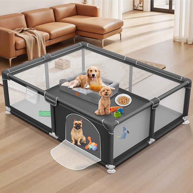 Parque para Cachorros 180 x 150 x 66 cm con Puerta, Corral para Cachorros o Perros Pequeños